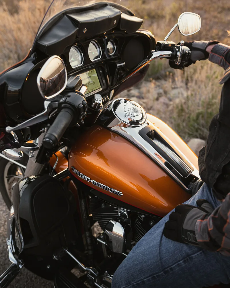 Rider on an open road